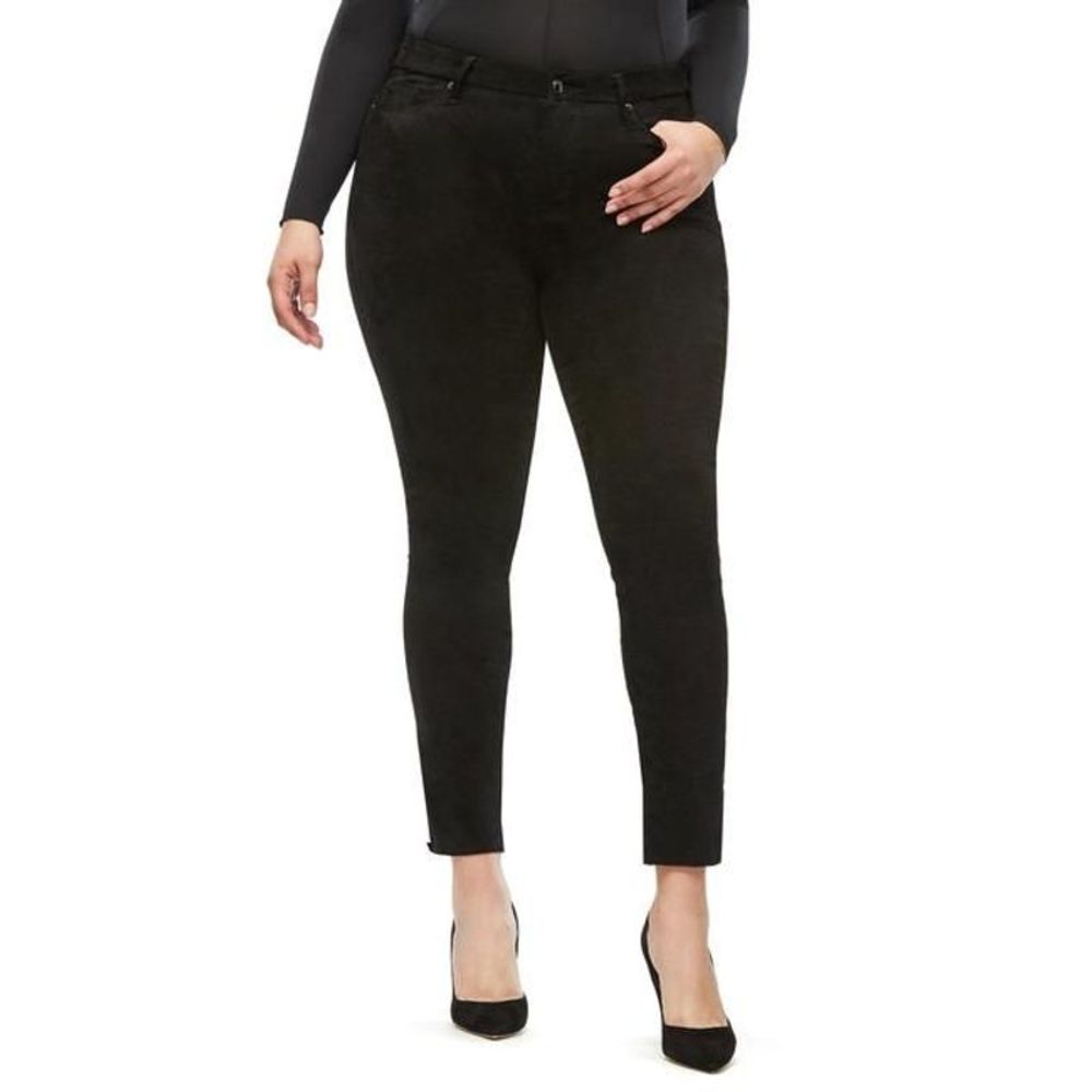 Good American Black Good Legs Suede Like Pants